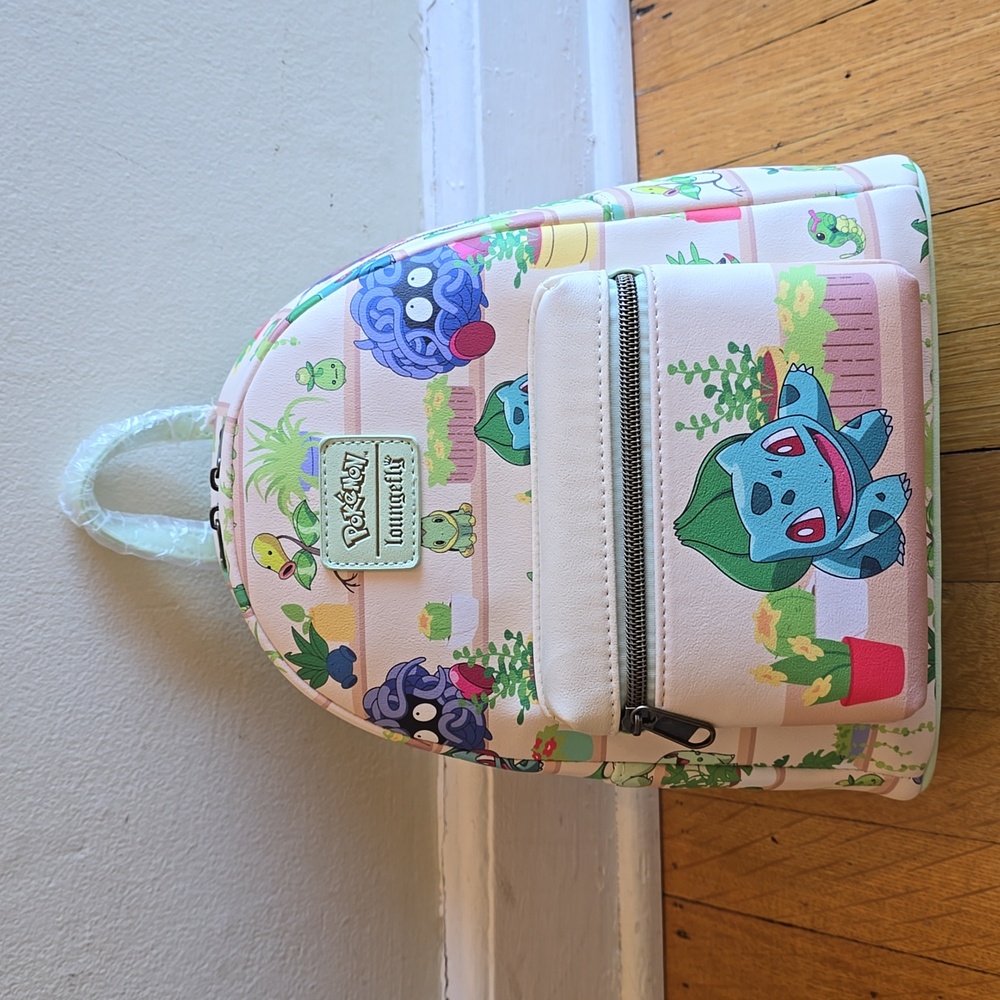 NWT, Loungefly Pokémon Plants Mini Backpack GameStop Exclusive - Picture 7 of 16